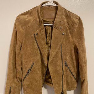 BLANK NYC Tan Suede Moto Jacket